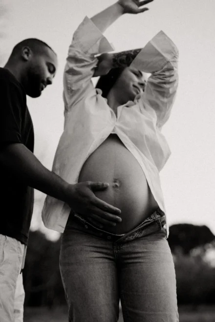 silhouette femme enceinte soleil Drôme grossesse